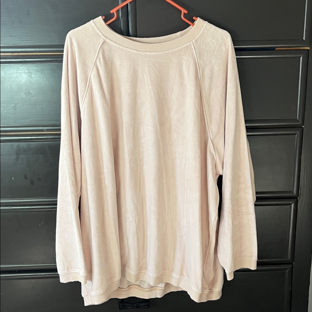 aerie Soft Pale Pink Relaxed Crewneck Sweatshirt